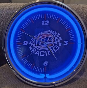 Miller Light Racing Wall Light Up Clock